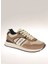 Bej-Yeşil Erkek Deri Sneaker 20216/CP 1