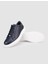 %100 Hakiki Deri Lacivert Bağcıklı Erkek Sneaker 4