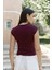 Kensal Dar Kesim Bordo T-Shirt 5