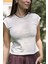 Kensal Dar Kesim Ekru T-Shirt 6