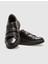 Siyah Erkek Deri Sneaker 28542 4