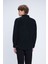 Siyah Slim Fit 100% Pamuklu Düğmeli Yaka Uzun Kollu Klasik Gömlek 5