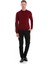 Bordo Regular Fit Düz Polo Yaka Triko Kazak 2
