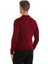 Bordo Regular Fit Düz Polo Yaka Triko Kazak 6
