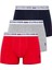 Erkek Kırmızı - Gri Melanj - Lacivert 3 Lü Boxer 1
