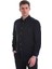Lacivert Slim Fit 100% Pamuklu Düğmeli Yaka Uzun Kollu Klasik Gömlek 1