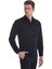 Lacivert Slim Fit 100% Pamuklu Düğmeli Yaka Uzun Kollu Klasik Gömlek 3