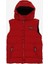 Kırmızı Kız Çocuk Kapüşon Yaka Basic Fit Kapitone Puffer Yelek D3WG-YLK2 1
