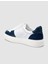 Beyaz-Mavi Erkek Deri Sneaker 125038M 5
