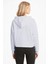 58687002 Ess Cropped Logo Hoodie Tr Kadın Beyaz Kapüşon Yaka Normal Kalıp Sweatshirt 3