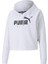 58687002 Ess Cropped Logo Hoodie Tr Kadın Beyaz Kapüşon Yaka Normal Kalıp Sweatshirt 4