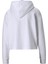 58687002 Ess Cropped Logo Hoodie Tr Kadın Beyaz Kapüşon Yaka Normal Kalıp Sweatshirt 5