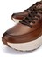 Erkek Hakiki Deri Kahverengi Sneakers 3
