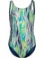 Water Print Kız Çocuk Yüzücü Mayosu 007319601 1