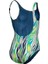 Water Print Kız Çocuk Yüzücü Mayosu 007319601 4
