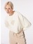 Ekru Kadın Oversize Baskılı Sweatshirt D4SL-SWT3032 1