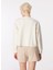 Ekru Kadın Oversize Baskılı Sweatshirt D4SL-SWT3032 5