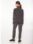Antrasit Kadın Kapüşon Yaka Standart Fit Polar Sweatshırt D3WL-SWT26 4