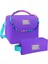 Mor Leopar Desenli Kız Çocuk Isı Yalıtımlı Beslenme Çantası ve Kalemlik Seti 1