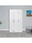 White 3 Kapaklı Tek Çekmeceli Gardırop-Mat Beyaz 103X187X52 cm (Gxyxd) 1