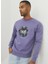 Bisiklet Yaka Mor Erkek Sweatshırt Jorsılverlake Sweat Crew Neck Ln 3