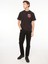 Bisiklet Yaka Siyah Erkek T-Shirt 75OAHG03 3