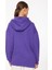 Mor Kadın Kapüşon Yaka Loose Fit Baskılı Sweatshirt D3WL-SWT25 4