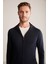 Slim Fit Lacivert Kapüşonlu Ince Hırka 4