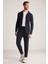 Slim Fit Lacivert Kapüşonlu Ince Hırka 5