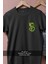 Oversize Green And Yellow Dragon Illustration Cep Tasarımlı Unisex T-Shirt 2