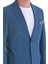 Mavi Slim Fit Çizgili Mono Yaka Takım Elbise 6