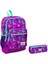 Coral High Kız Çocuk Peri Baskılı Ilkokul Çantası ve Kalemlik Takım - Mor/yeşil 1