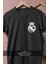 Oversize Simple Real Madrid Logo Cep Tasarımlı Unisex T-Shirt 2