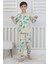 Isob Bej Dinozor Desenli %100 Pamuk Erkek Çocuk Kısa Kollu Pijama Takımı 3-8 Yaş 51302-B 1
