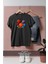 Oversize Gezegenler ve Güneş Tasarımlı Unisex T-Shirt 2