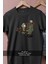 Oversize Giant Zombie Illustration, Plants Vs Zombies Tasarımlı Unisex T-Shirt 3