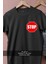 Oversize Stop - Dur Tabela Cep Tasarımlı Unisex T-Shirt 3