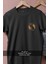 Oversize Çatal ve Restaurant Logo Cep Tasarımlı Unisex T-Shirt 5