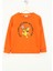 Baskılı Erkek Turuncu Sweatshırt HRBTXT305 Haribo Çocuk Sweatshirt 2