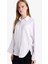 Relax Fit Basic Düz Keten Karışımlı Uzun Kollu Tesettür Gömlek Tunik D9702AX25SM 3