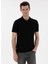 Siyah Erkek Slim Fit Polo T-Shirt Sunny 1