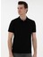 Siyah Erkek Slim Fit Polo T-Shirt Sunny 3