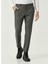 Normal Bel Duble Paça Slim Fit Siyah - Gri Erkek Pantolon 1084295 2