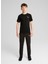 Siyah Erkek Çocuk Düz T-Shirt 68180201-EVOSTRIPE Tee 1