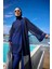 Lacivert Tül Kimono – Tesettür Plaj Kimonosu | Ferah ve Şık P2501-2 1