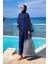 Lacivert Tül Kimono – Tesettür Plaj Kimonosu | Ferah ve Şık P2501-2 4