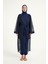 Lacivert Tül Kimono – Tesettür Plaj Kimonosu | Ferah ve Şık P2501-2 5