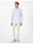 Açık Mavi Slim Fit Uzun Kollu Gömlek 4