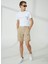 Bej Erkek Bağlamalı Bel Şort Dayshape Short 1