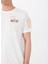 Kırık Beyaz Erkek Bisiklet Yaka Relaxed Baskılı T-Shirt J4SM-TST7239 4